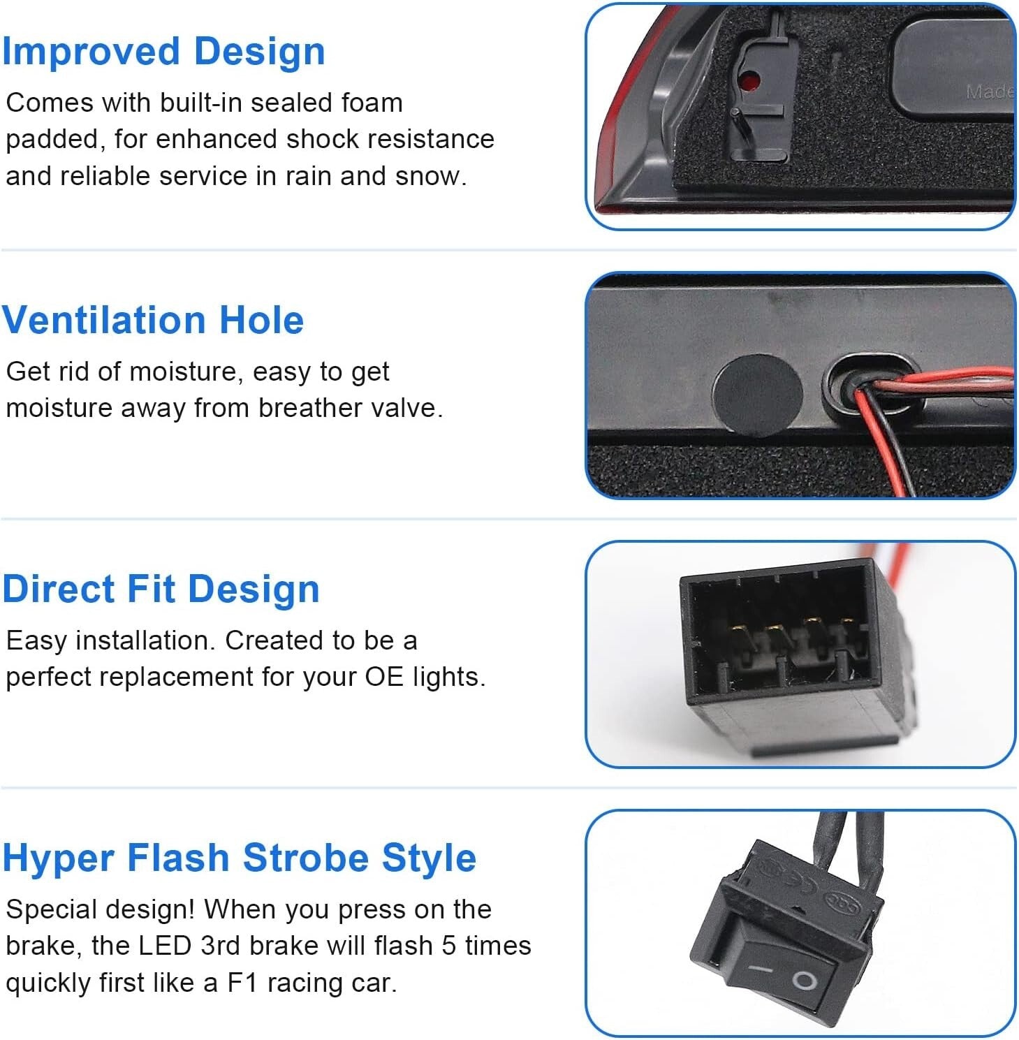LED Third Brake Light with Strobe Feature for Ram 1500/2500/3500 (2002-2009)