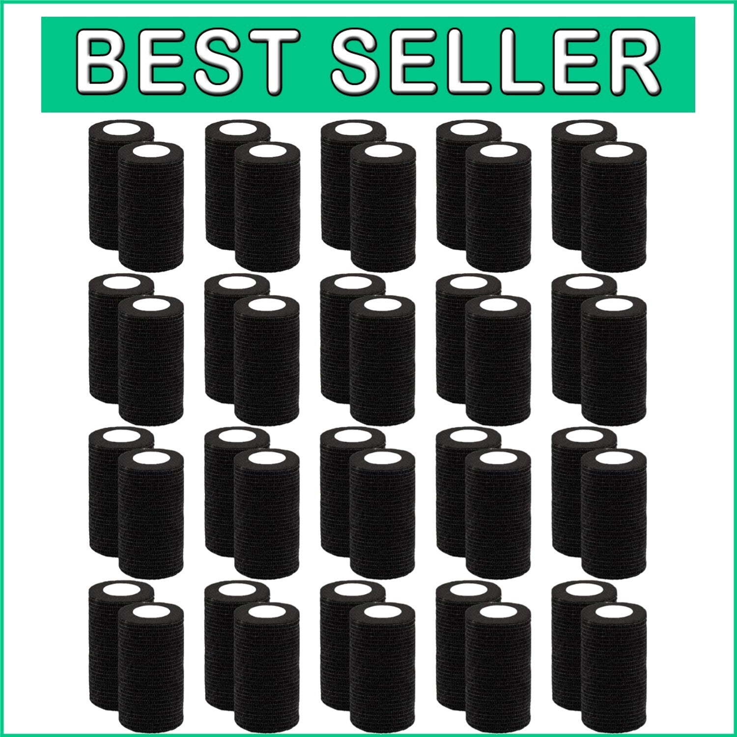 Breathable 4'' Self-Adherent Bandage Wrap for Athletics & Pet Care – 40 Rolls