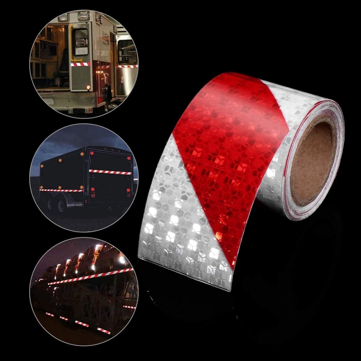 Safety Reflective Tape 2'' x 66ft with Strong Adhesion - Ideal for Outdoor Use