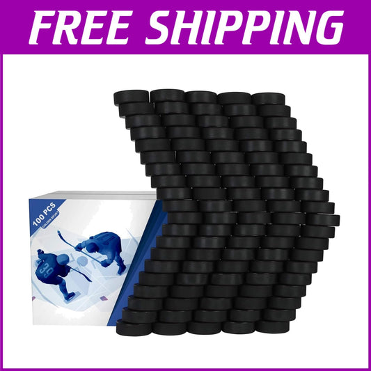 100pcs Official Regulation Ice Hockey Pucks - Perfect for Training & Practice