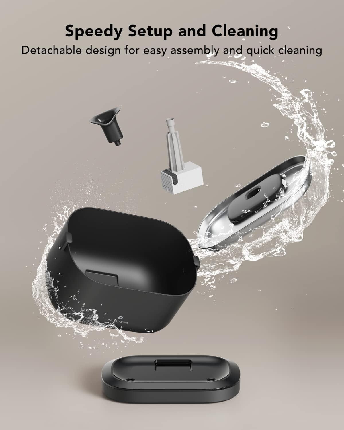 Elegant 2.5L Cat Water Fountain - Wireless, Easy Clean, Premium Stainless Steel