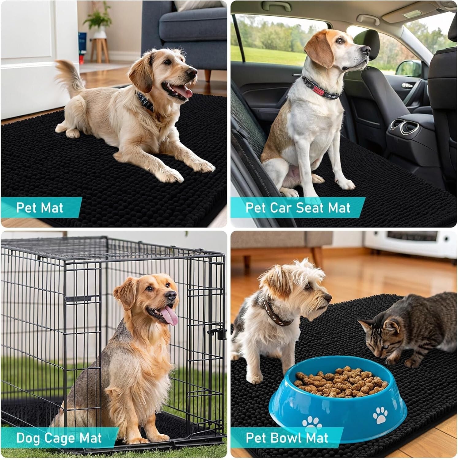 Versatile Absorbent Dog Mat 59x35 - Stylish Indoor Entryway Solution
