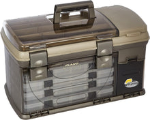 Load image into Gallery viewer, Graphite/Sandstone Tackle Box with Spacious Bulk Storage - Ideal for Anglers