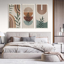 Load image into Gallery viewer, Large Mid Century Modern Bohemian Wood Wall Art - Geometric Design 16x32