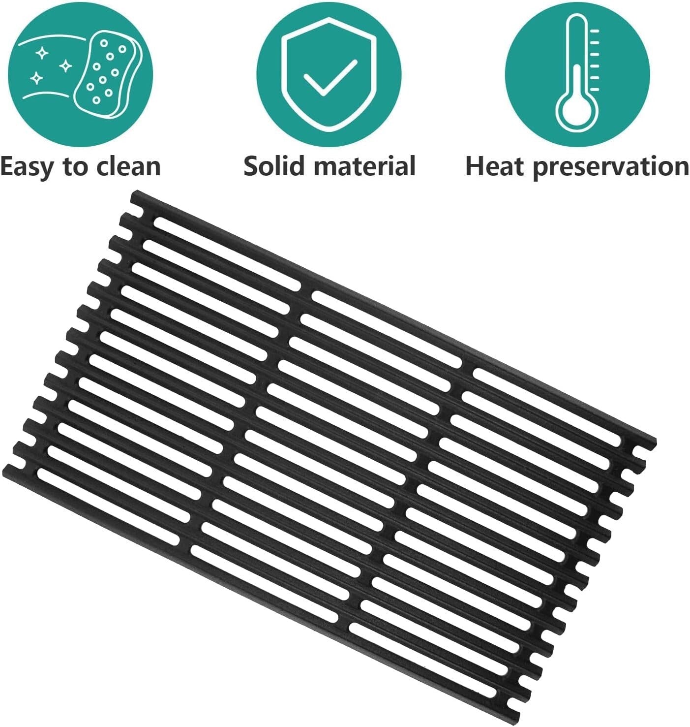 Durable Cast Iron Grill Grates & Emitter Plates - Fits Charbroil 4 Burner Models