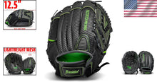 Load image into Gallery viewer, Versatile Lime Softball Glove - 12.5" Lightweight &amp; Adjustable for All Ages