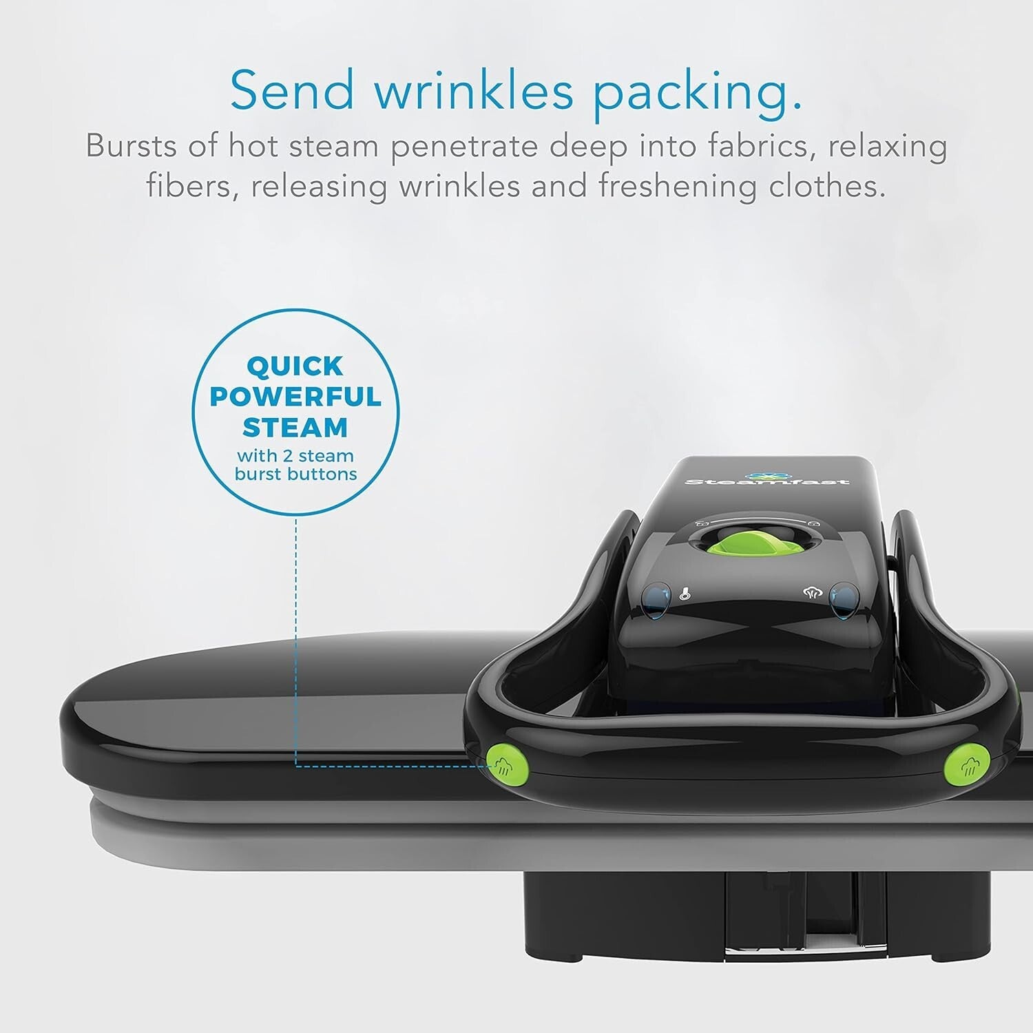 SF-623 Black Fabric Steam Press: Fast Heat & Multiple Fabric Settings