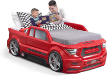 Load image into Gallery viewer, Vibrant Red Twin Car Bed with Working Headlights - Ideal for Creative Toddlers