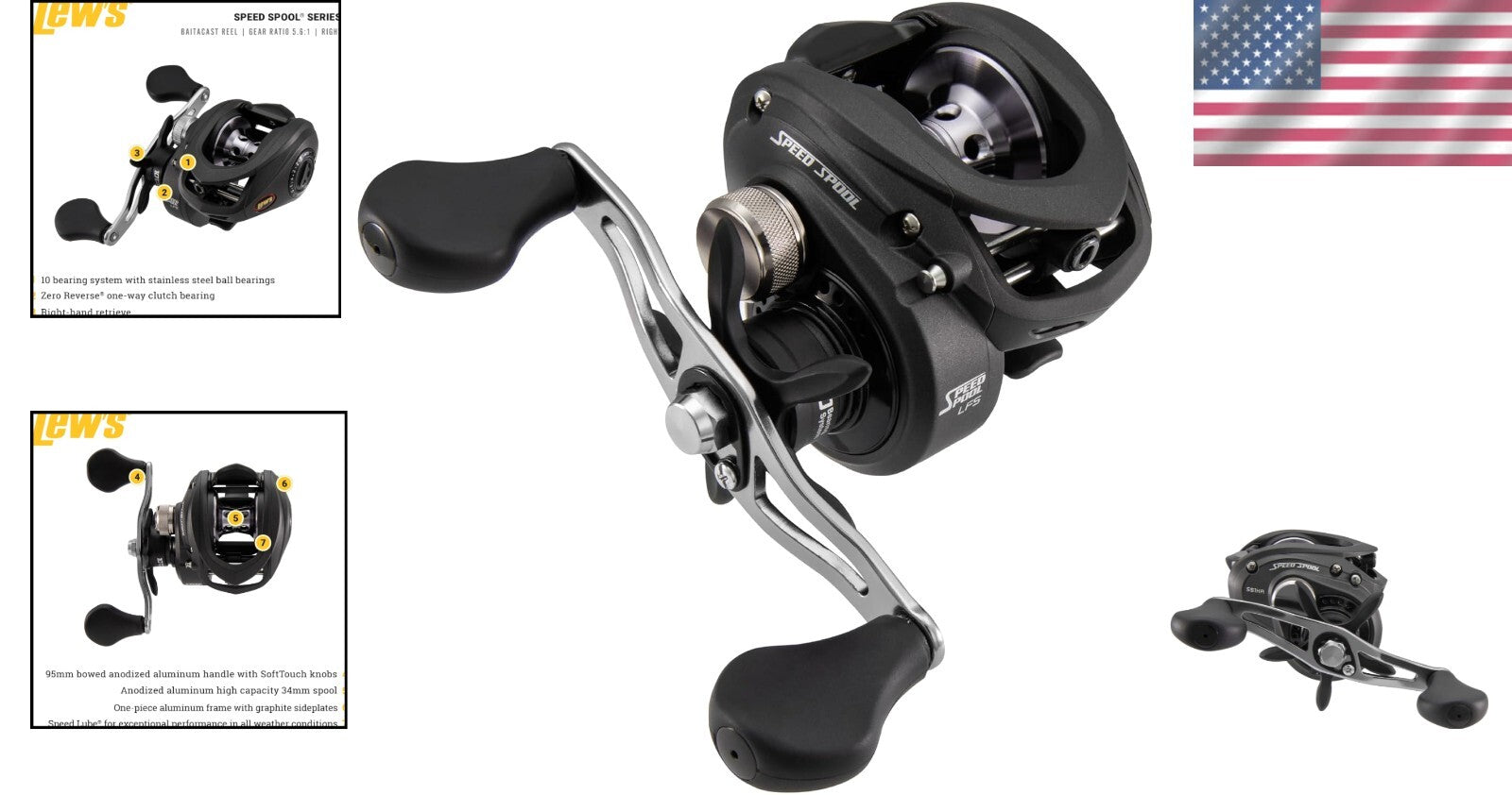 Lightweight 1 lb Baitcast Reel with Magnetic Control - Perfect for All Anglers