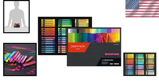 Premium 48-Color Neopastel Oil Pastels for Adults - Soft Texture & Rich Coverage
