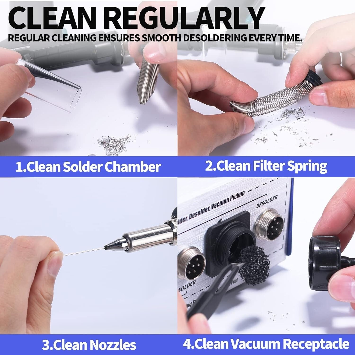 PID-Controlled Soldering & Desoldering Station with LED Display - 780W Power