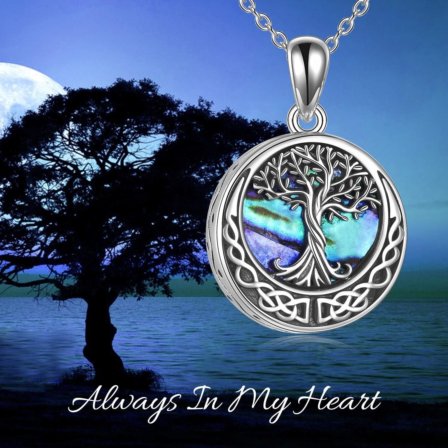 Personalized Tree of Life Cremation Necklace - Stylish Ashes Jewelry Gift Boxed