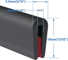 Load image into Gallery viewer, High Quality 100Ft Self-Adhesive Rubber Edge Protector - Black U Channel Trim