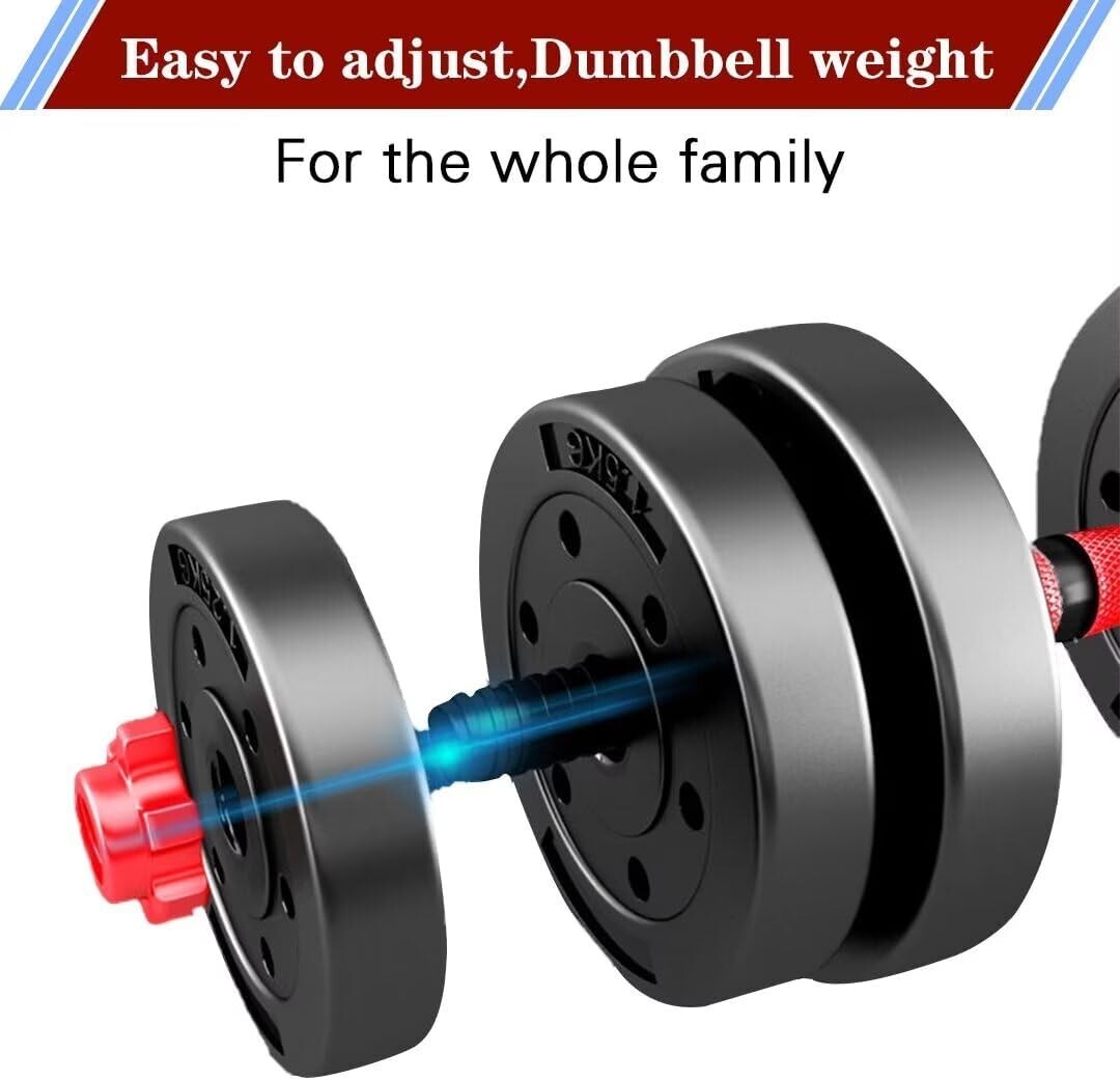 44 lbs Adjustable Dumbbells Set: Convert to Barbell for Versatile Home Training