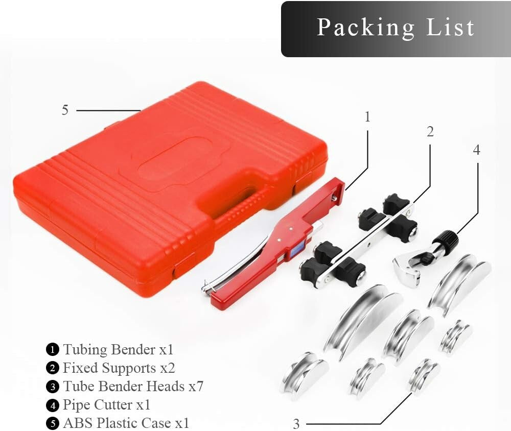 All-in-One Tubing Bender Tool Set for Refrigeration & Plumbing Installations