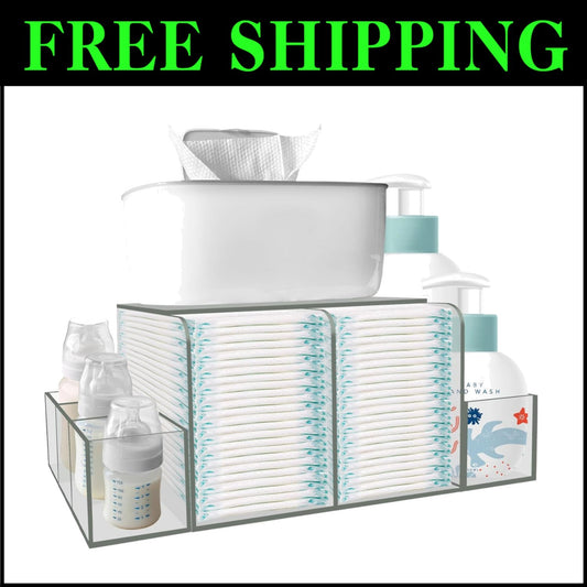 Premium Non-Toxic Acrylic Diaper Organizer for Safe and Stylish Nursery Spaces