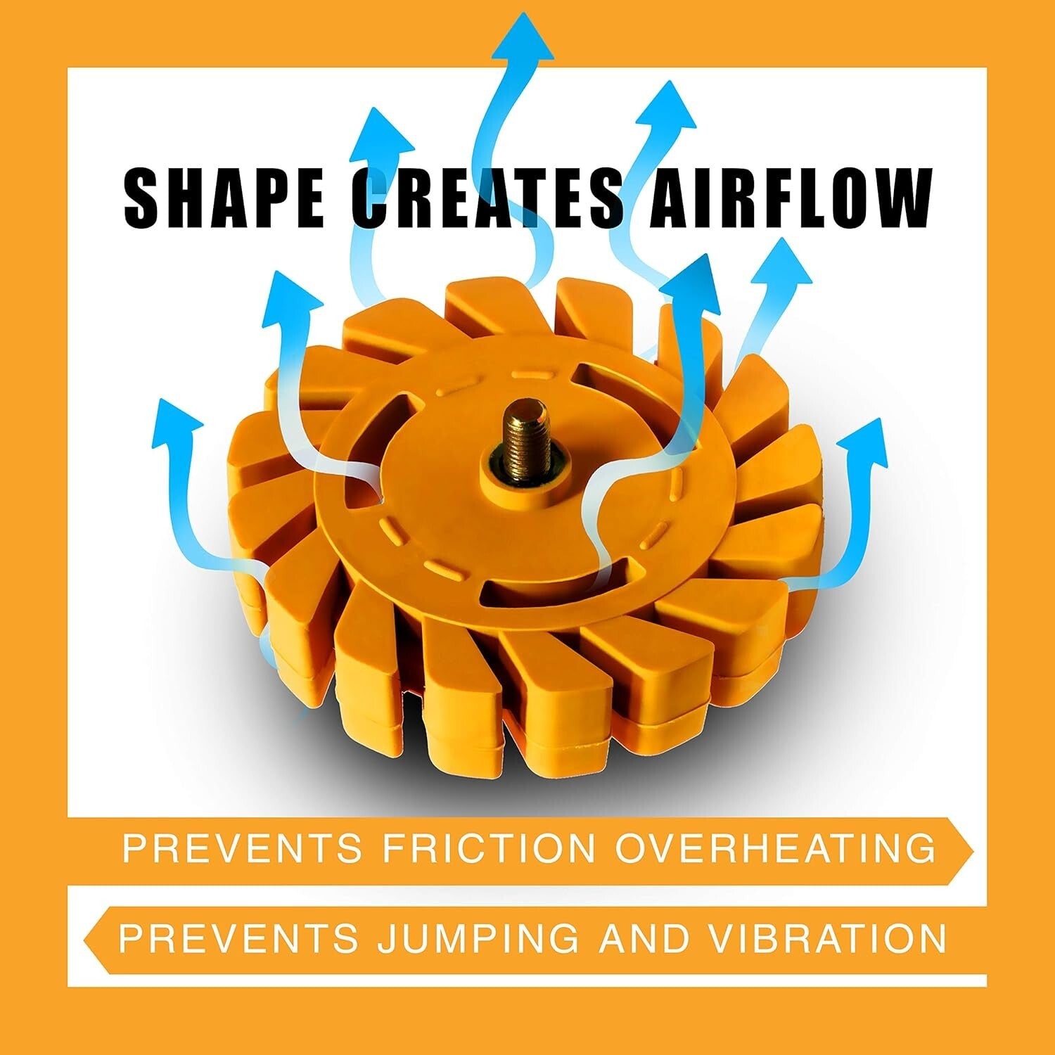 4-Inch Rubber Eraser Wheel - Medium Grit Decal Remover Pad with Drill Adapter