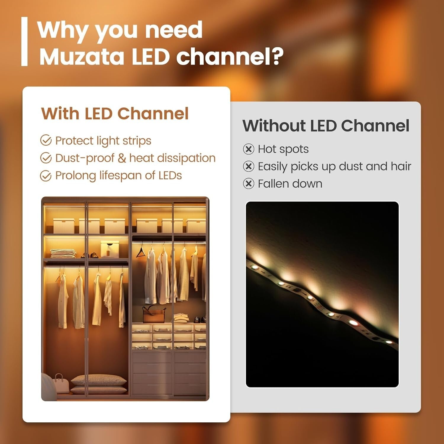 Versatile 10-Pack LED Channel System - 2M Aluminum Strips for Elegant Lighting