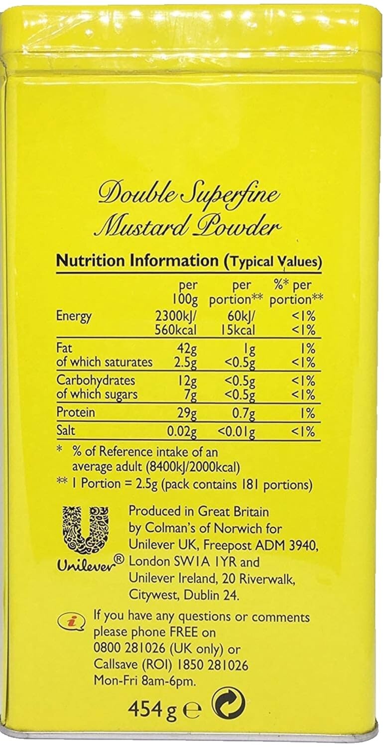 Colman’s Mustard Powder 3-Pack, 16-Oz Cans – Perfect for Flavor Enhancement