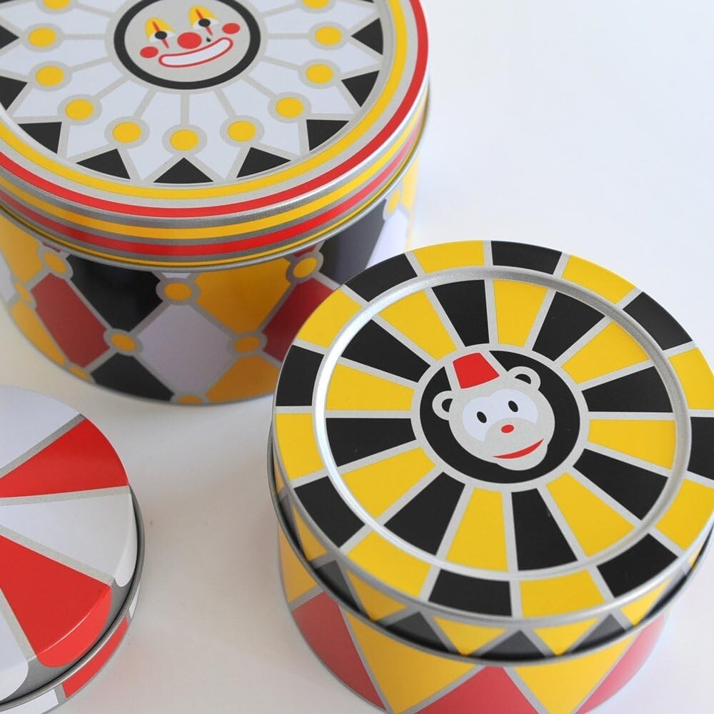 Designer Set of 3 Decorative Tin Boxes - Fun and Functional Storage Solution