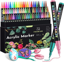 Load image into Gallery viewer, Vibrant 72 Colors Acrylic Paint Pens - Ideal for Sketching, Calligraphy &amp; More