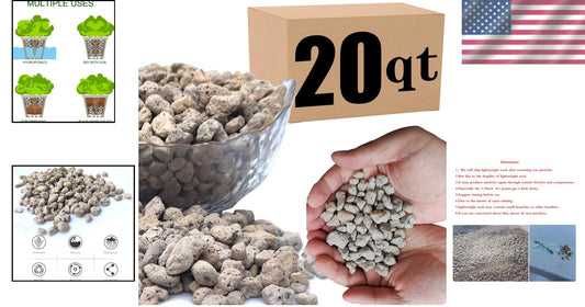 20QT Premium Horticultural Pumice for Succulents & Cactus - Natural Drainage