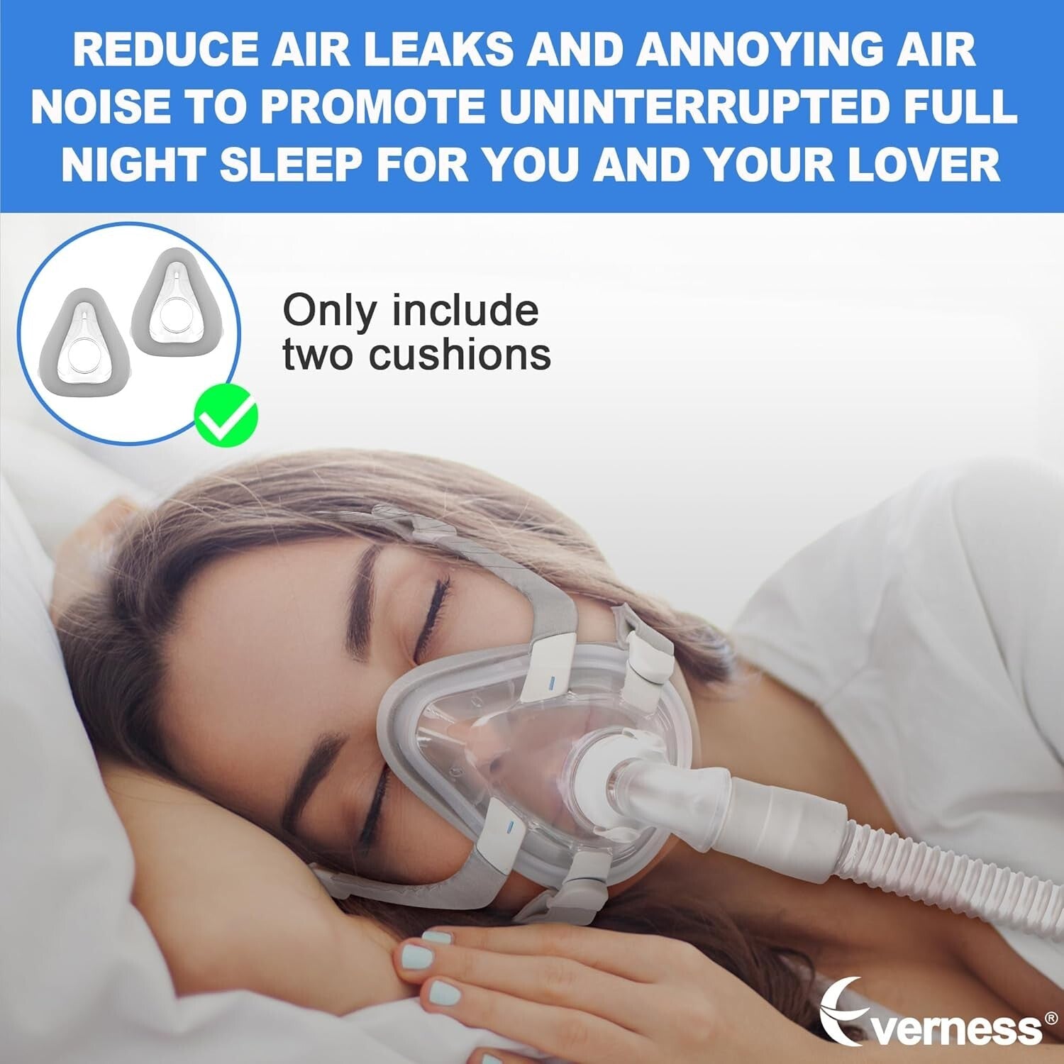 Enhanced Comfort Replacement Cushions for Air_Touch F20 - 2 Pack Medium Size