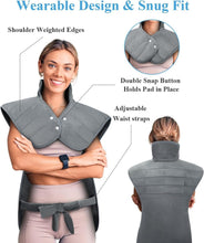 Load image into Gallery viewer, Rejuvenating Heating Pad for Neck &amp; Shoulders - 6 Settings with Washable Cover