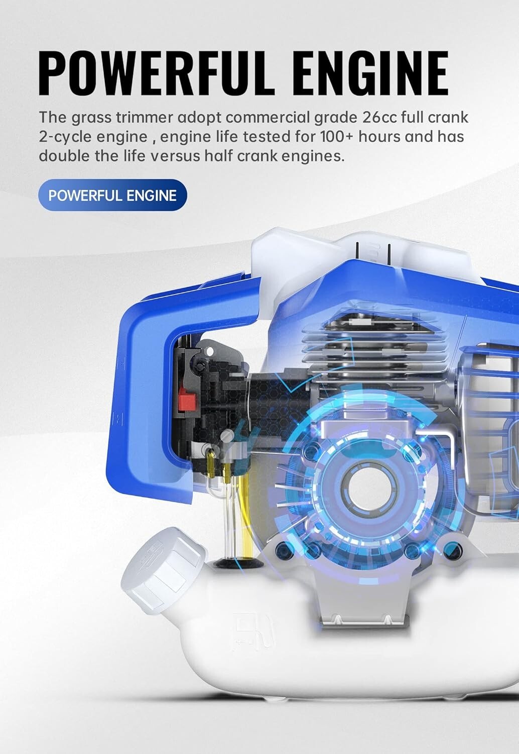 27cc All-in-One Yard Tool: Easy Start Trimmer/Edger & Hedge Trimming Solutions