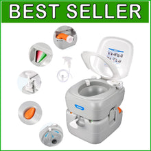 Load image into Gallery viewer, Portable RV Toilet with 5.8 Gallon Detachable Waste Tank - Leak-Proof &amp; Odorless