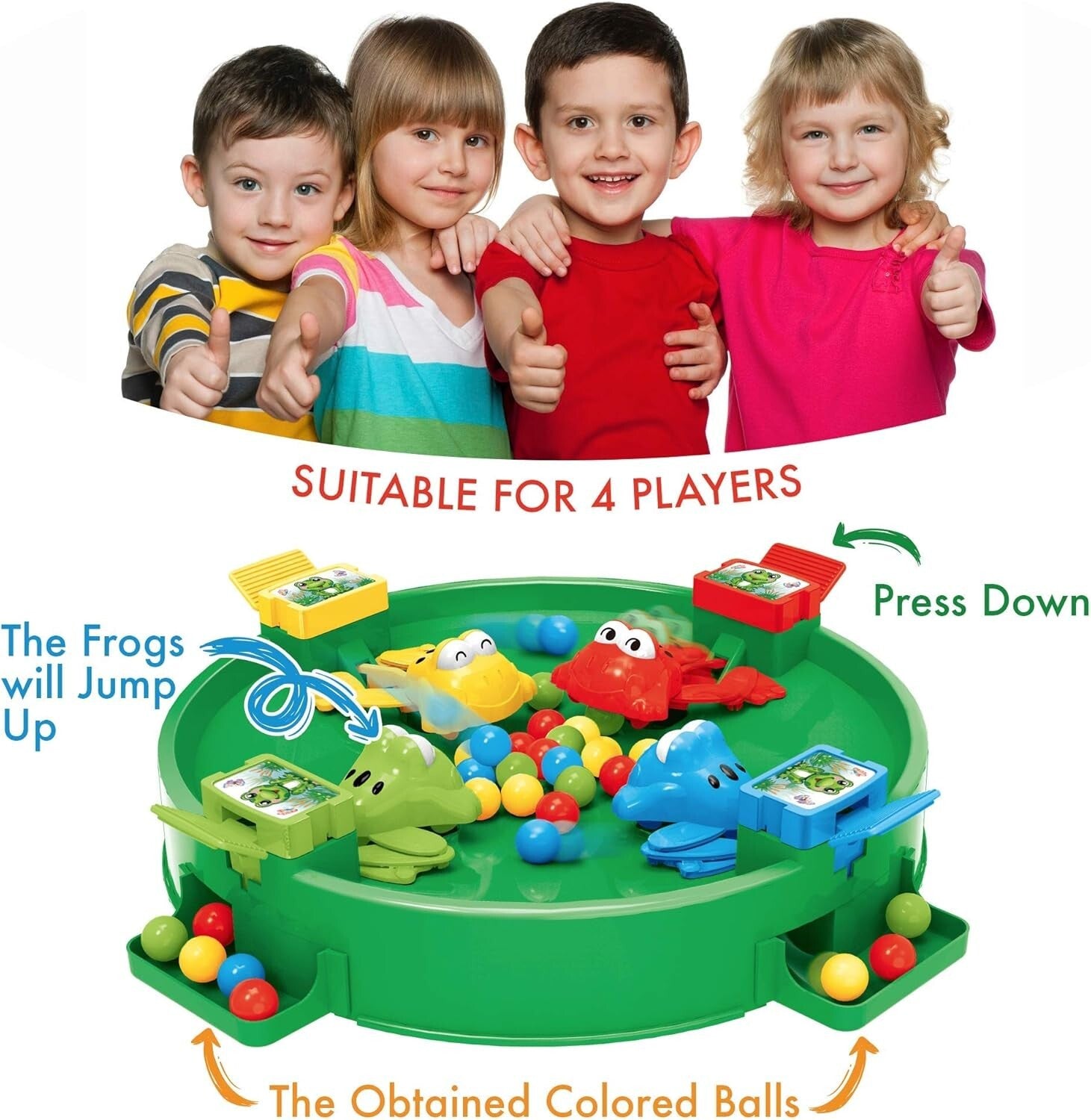 ASTM Certified Hungry Frogs Board Game - A Fun Challenge for Kids and Families