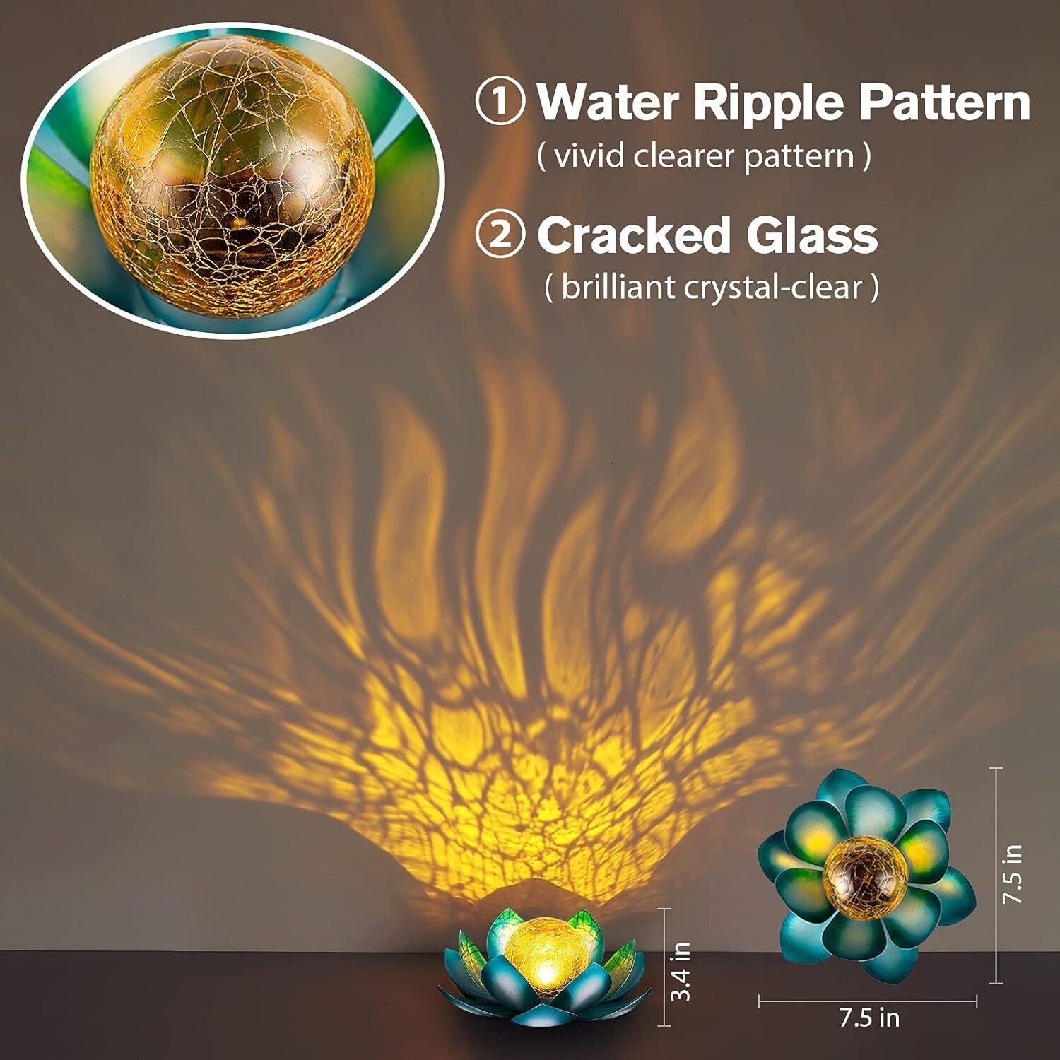 Charming Solar Lotus Garden Lights - 2-Pack Waterproof Tabletop Decoration