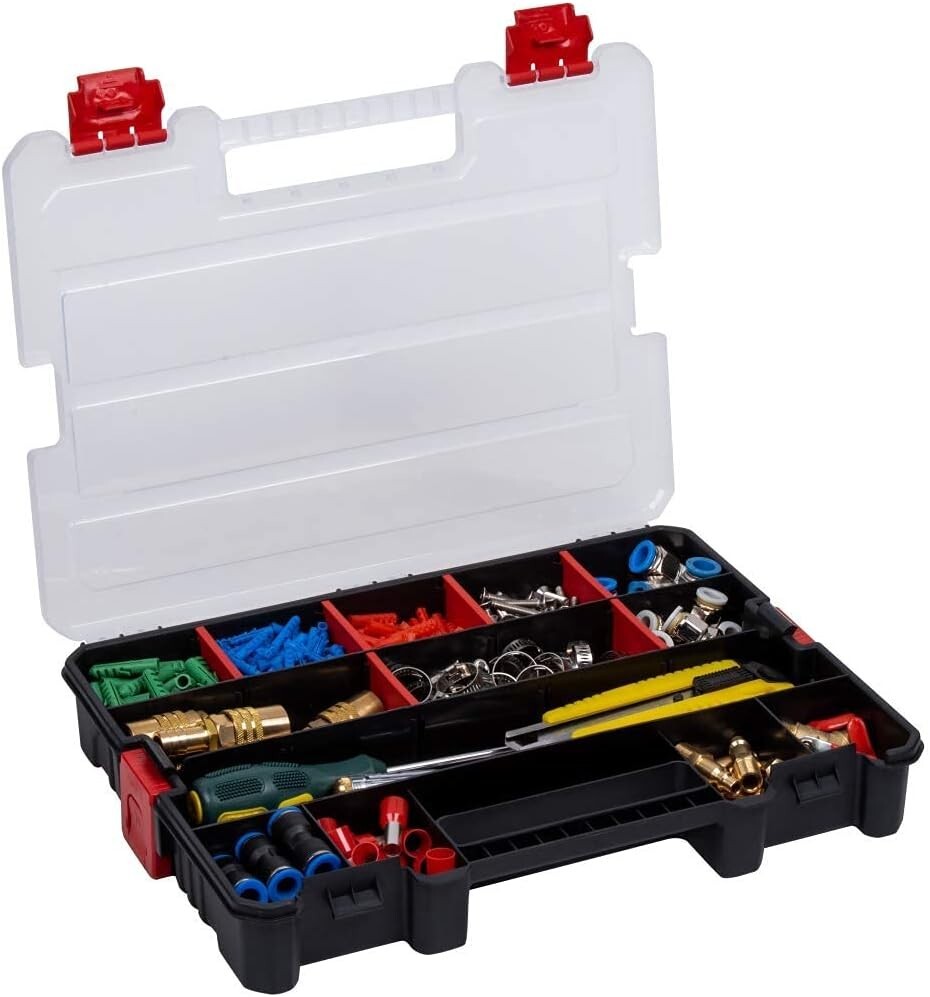 Heavy-Duty 20-Compartment Small Parts Storage Box – Perfect for Garage & Crafts