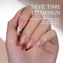 Load image into Gallery viewer, Medium Almond French Press On Nails with Gel &amp; Lamp - 30+ Days Lasting