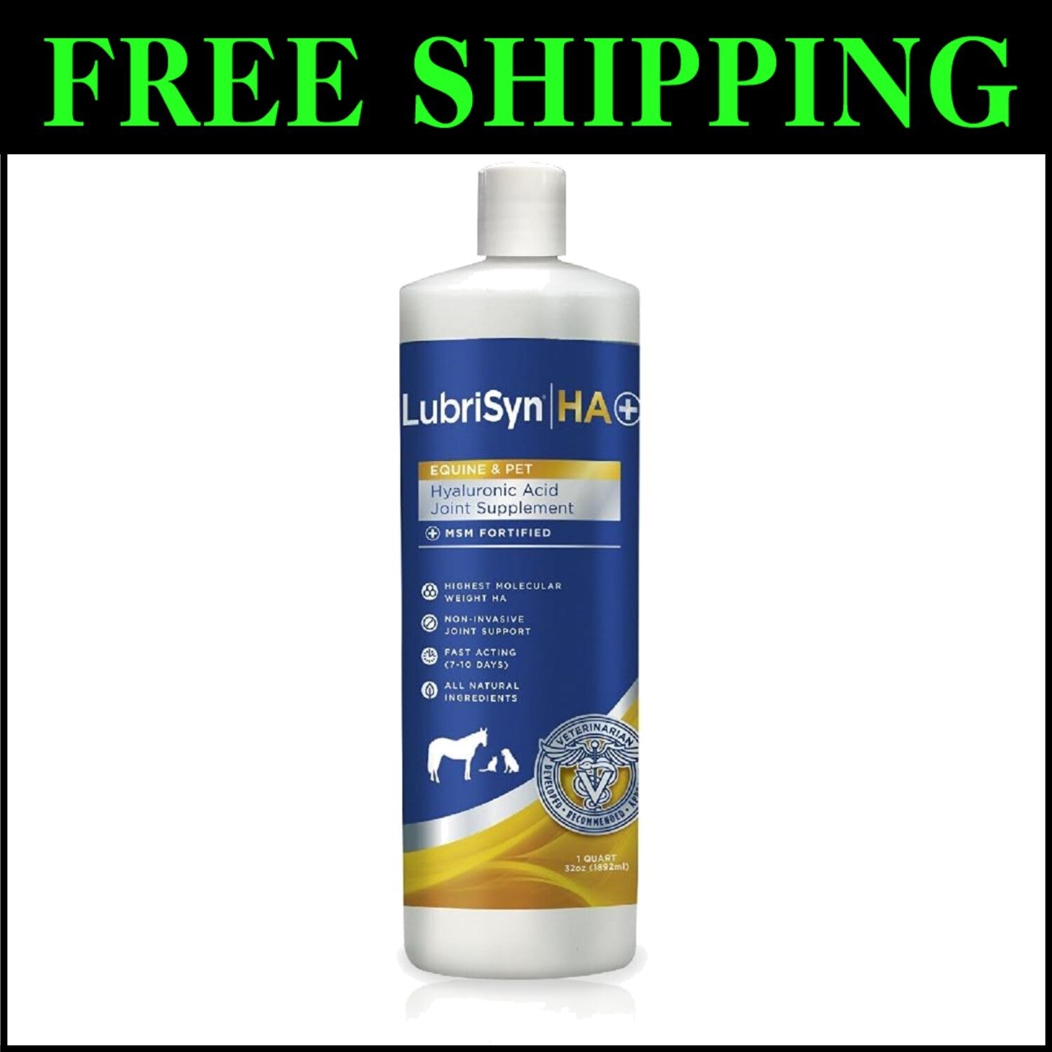 Liquid Joint Supplement with MSM for Active Pets - 32oz Fast Absorption