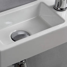 Load image into Gallery viewer, Small Wall-Mounted Ceramic Sink with Polished Finish - Elegant &amp; Space-Saving