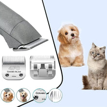 Load image into Gallery viewer, Lightweight Ceramic &amp; Stainless Steel Clipper Blades - Ideal for Smooth Grooming