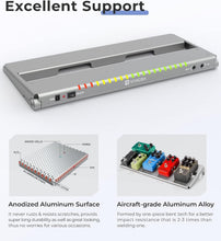Load image into Gallery viewer, Compact Aluminum Guitar Pedal Board with Built-in Power Supply and Carry Bag