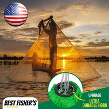 Load image into Gallery viewer, Lead Weighted Cast Net | 1 lb/ft | Includes E-Book &amp; Repair Kit - Sizes 4-12 ft