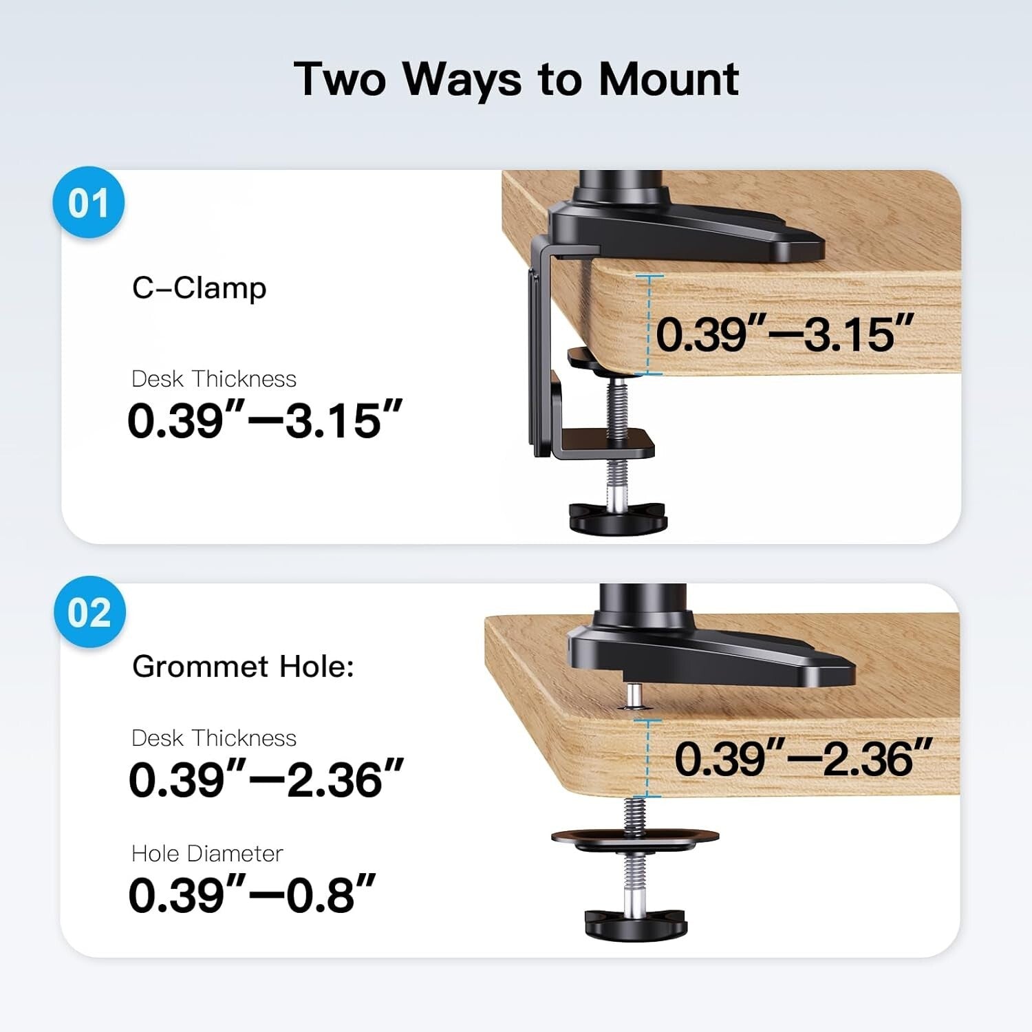 Versatile Articulating Triple Monitor Stand for Flat/Curved Screens - Easy Setup