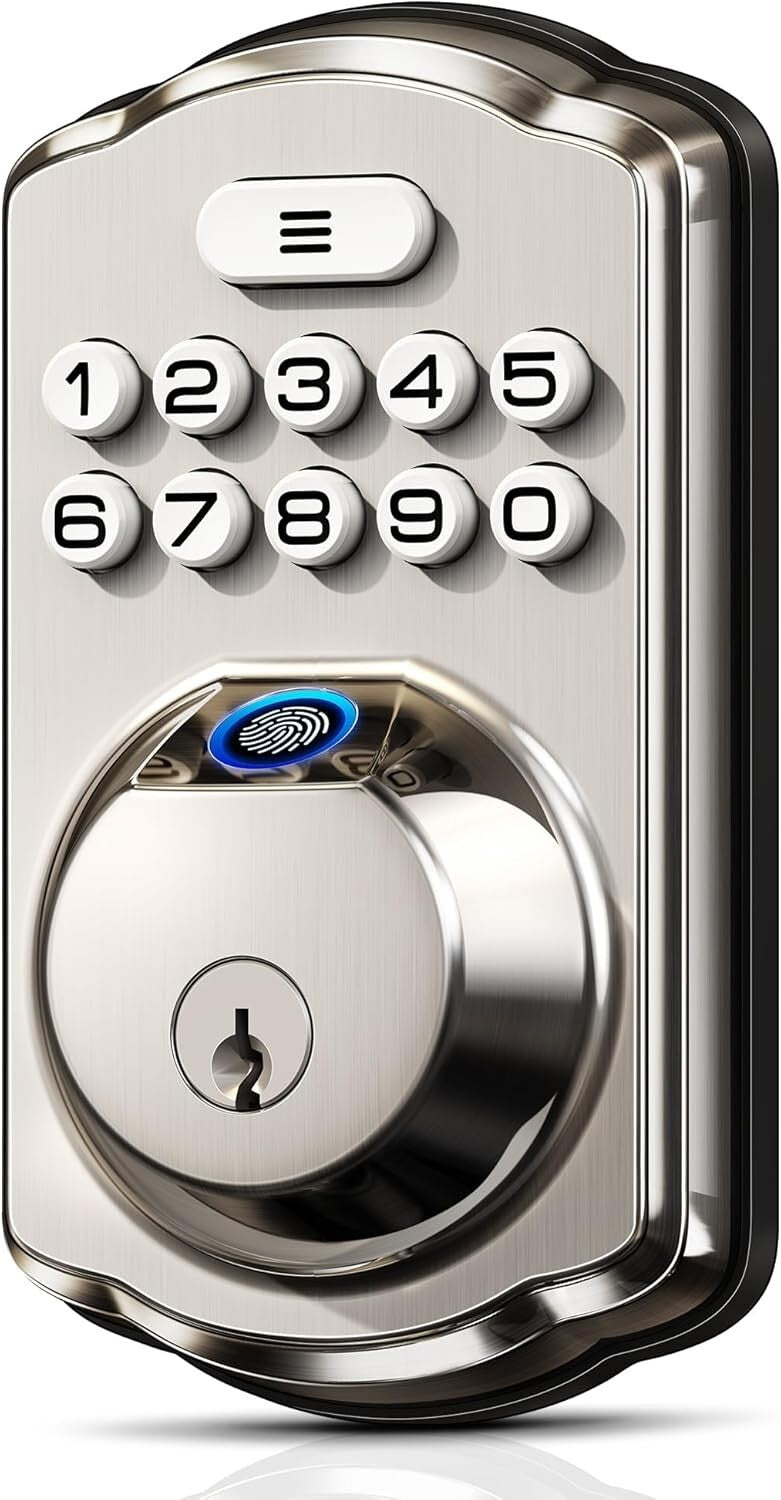 Biometric Electronic Keypad Deadbolt - 4-in-1 Fingerprint and Passcode Access