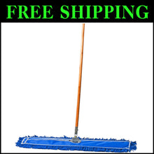 Load image into Gallery viewer, Washable 36" Blue Floor Sweeper with Cotton Blended Mop Head - Commercial Grade