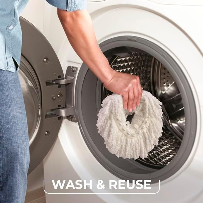 Effortless Floor Cleaning with EasyWring Mop & Bucket System + 4 Refills