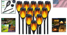 Load image into Gallery viewer, 12-Pack Solar Flame Torch Lights - Waterproof Outdoor Decor for Patio &amp; Garden