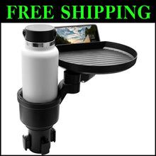 Load image into Gallery viewer, Car Cup Holder Extender with Food Tray and Phone Slot - 360° Rotating Design