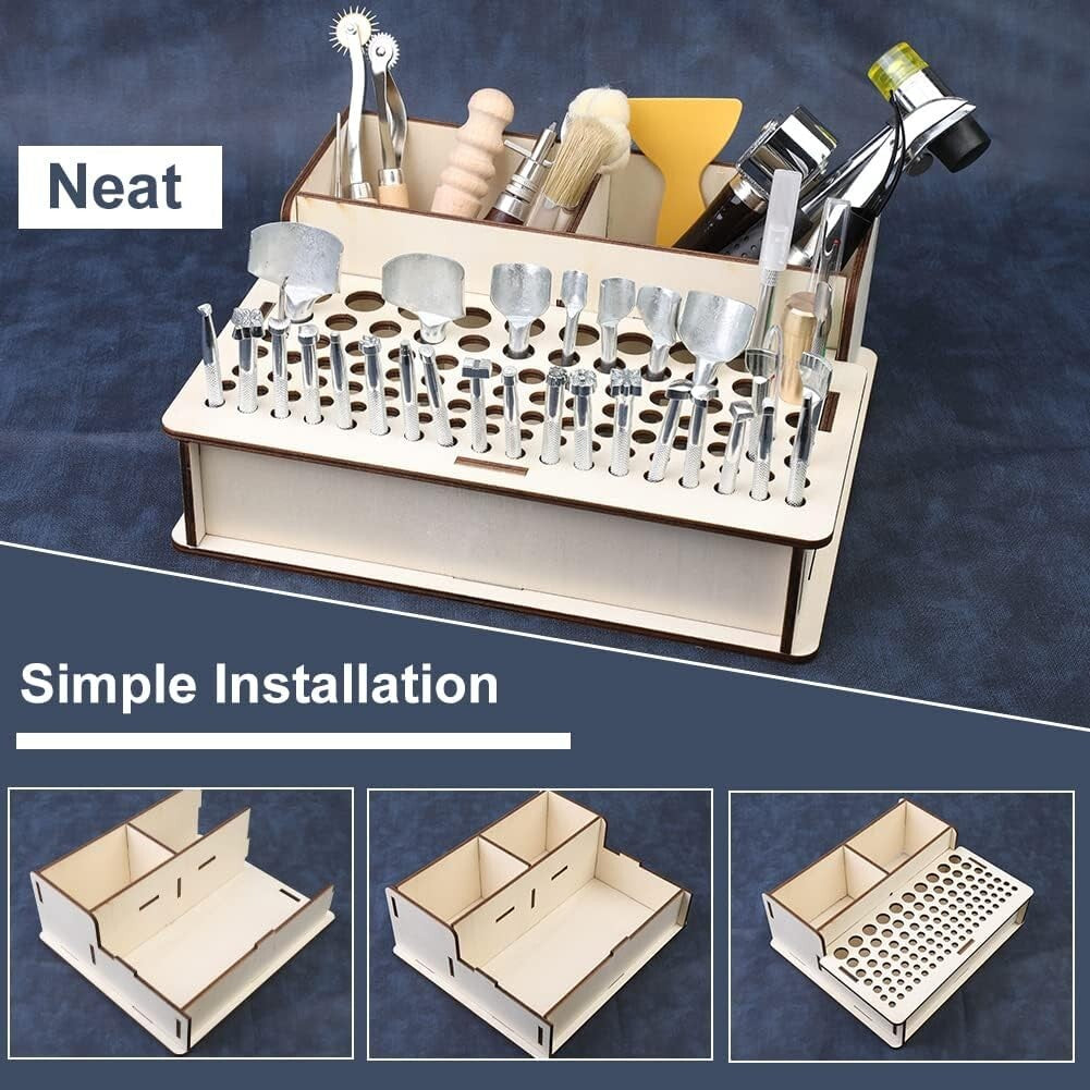 Leather Craft Stamping & Repair Tools Kit - 447 Pieces for Creative Leatherwork