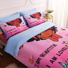Load image into Gallery viewer, Full Size Black Girls Magic Comforter Set - 7 Piece Teen Bedding Collection