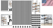 Load image into Gallery viewer, Durable 74 Inch Chrome Shelving Poles with 100 Clips for Versatile Storage