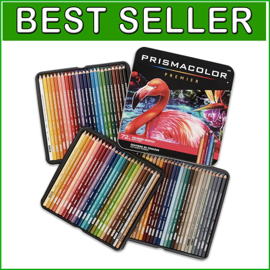 72 Assorted Soft Core Colored Pencils in Tin Case - Perfect for Coloring & Art