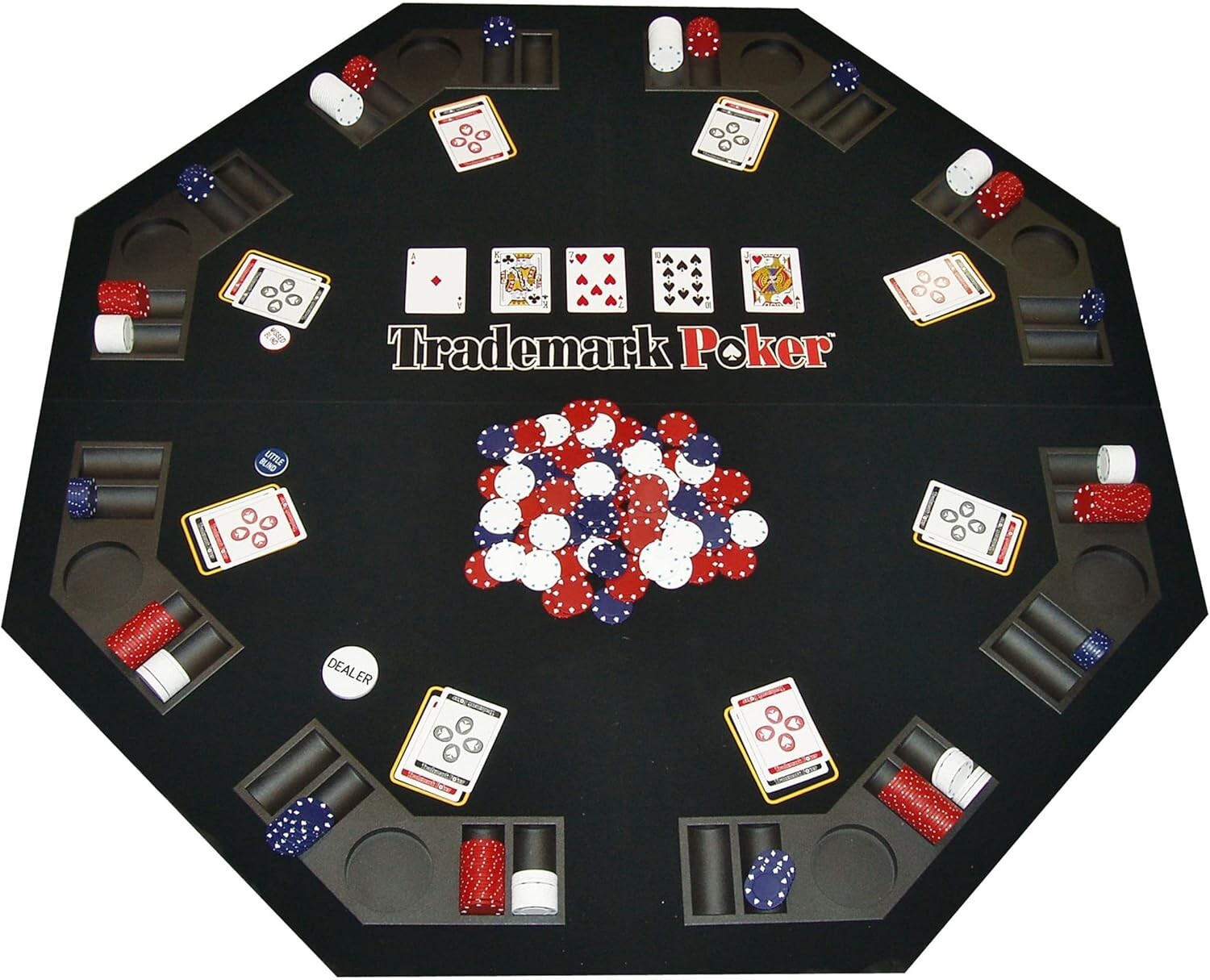 Game Night Essential: 48-Inch Folding Poker Table with Chips, Cards & Carry Case